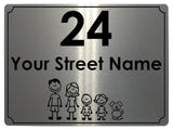 667 Personalised Address Family House Metal Aluminium Sign Plaque Door Wall Gate