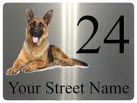 AL035 Personalised Address Digitally Printed Metal Aluminium Sign Plaque Door Gate House Office