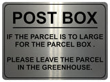 1273 POST BOX IF THE PARCEL IS TOO LARGE.. Metal Aluminium Plaque Sign House Door Gate