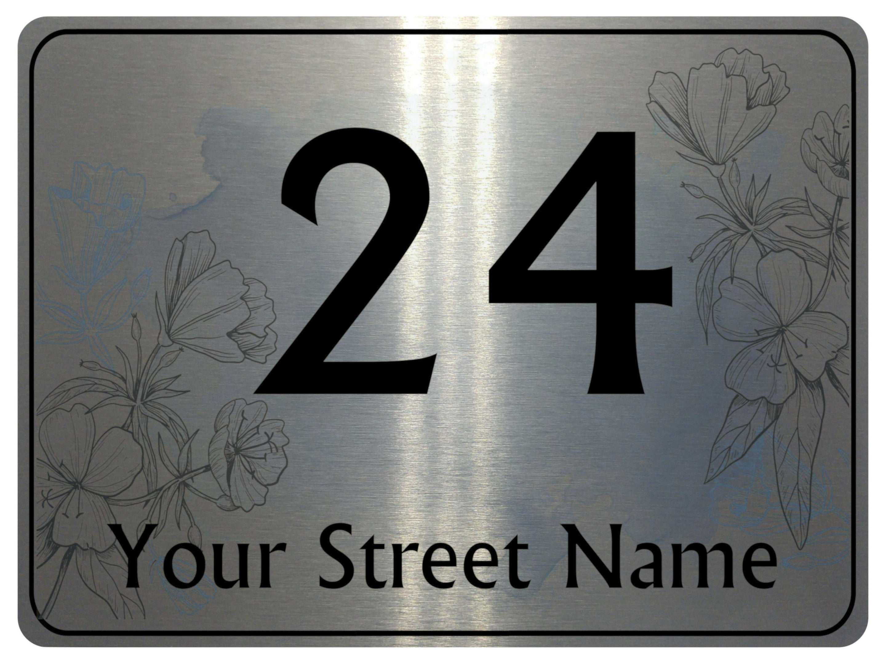 782 Custom Personalised Number & Address Metal Aluminium Sign Door Plaque House Office