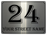 543 Custom Personalised Number Address House Metal Aluminium Sign Plaque For Door Wall