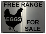 732 FREE RANGE EGGS FOR SALE Farm Metal Aluminium Plaque Sign Wall Gate House