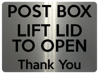 1776 POST BOX LIFT LID TO OPEN Thank You Door Metal Aluminium Plaque Sign