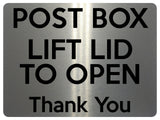 1776 POST BOX LIFT LID TO OPEN Thank You Door Metal Aluminium Plaque Sign