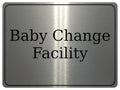 1297 Baby Change Facility Toilet Metal Aluminium Plaque Sign For Door, Shop