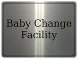 1297 Baby Change Facility Toilet Metal Aluminium Plaque Sign For Door, Shop