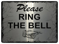 710 PLEASE RING THE BELL DIRECTION RIGHT Metal Door Sign Plaque House Office Gate