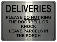 1748 DELIVERIES PLEASE DO NOT RING DOORBELL OR KNOCK Metal Aluminium Plaque Sign