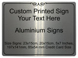 964 Custom Personalised Your Text Metal Aluminium Sign Door House Office Plaque