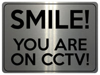 1554 SMILE! YOU ARE ON CCTV! Safety Metal Aluminium Plaque Sign House Office