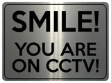 1554 SMILE! YOU ARE ON CCTV! Safety Metal Aluminium Plaque Sign House Office