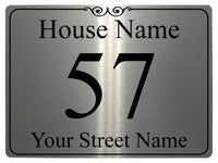 158 Personalised Name Number Address House Metal Aluminium Sign Plaque Door Wall