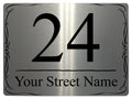 548 Custom Personalised Number Address House Metal Aluminium Sign Plaque For Door Wall