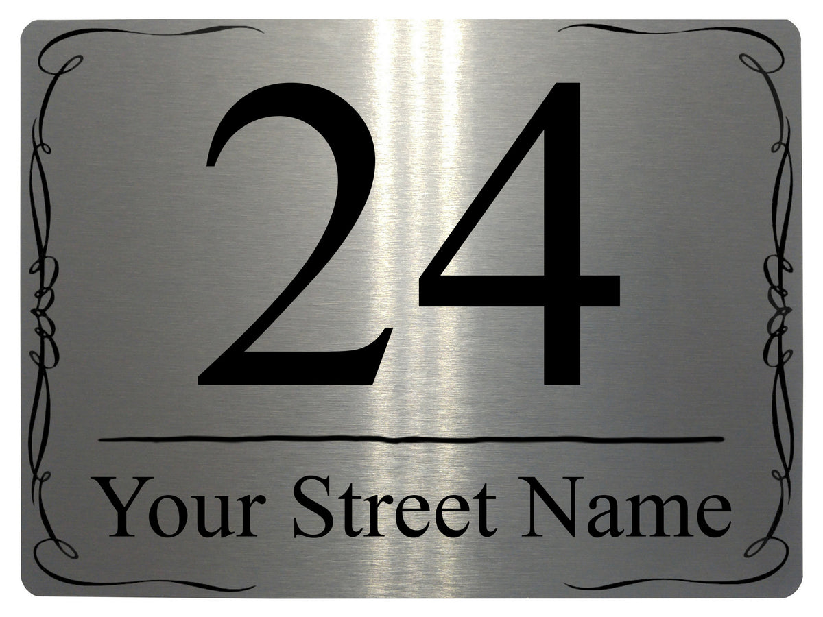 548 Custom Personalised Number Address House Metal Aluminium Sign Plaque For Door Wall