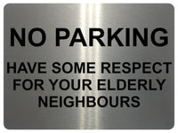 AL042 NO PARKING Digitally Printed Metal Aluminium Plaque Sign Gate House