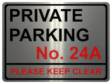 1697 Custom Personalised PRIVATE PARKING Number Metal Aluminium Plaque Sign