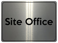 1595 Site Office Metal Aluminium Plaque Sign Construction Safety Building