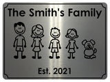 669 Custom Personalised Family Name House Metal Aluminium Sign Plaque Door Wall Gate