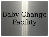 1296 Baby Change Facility Toilet Metal Aluminium Plaque Sign For Door, Shop