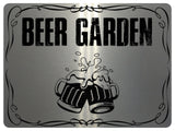 866 BEER GARDEN Metal Aluminium Sign Plaque Door Wall Gate House Bar Pub Shed