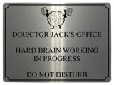 527 Personalised DIRECTOR HARD BRAIN Metal Aluminium Sign Plaque For Door Office