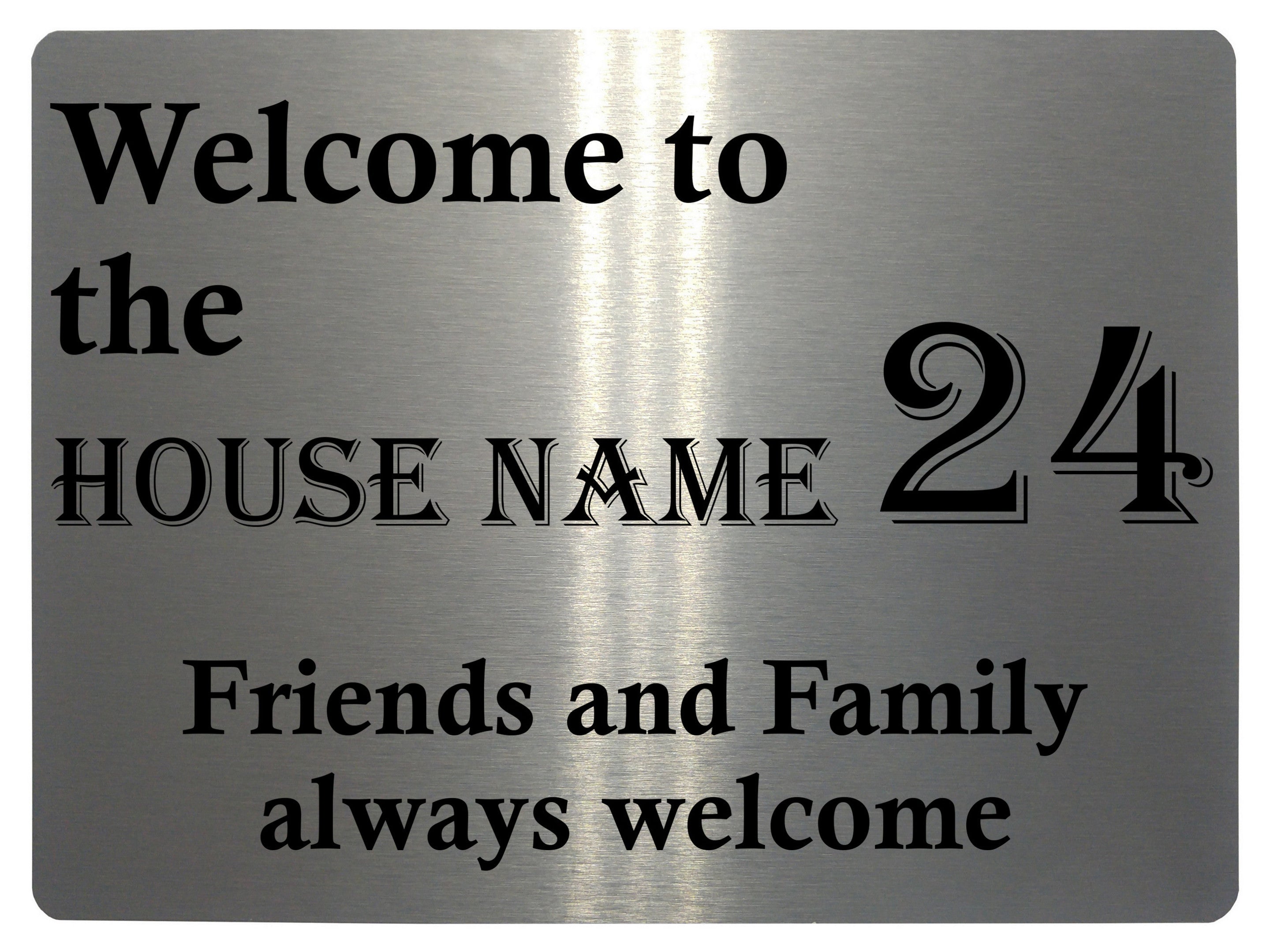 522 Custom Personalised Name Number Address House Metal Aluminium Sign Plaque Door Wall