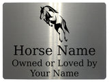 590 Custom Personalised Horse Name Pony Metal Aluminium Sign Stable Door Plaque