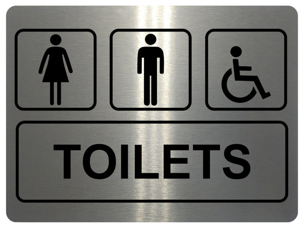 1294 TOILETS Women Men Disabled Metal Aluminium Plaque Sign Door Shop Bar Pub