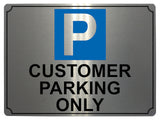 664 CUSTOMER PARKING ONLY Metal Aluminium Door Wall Gate Sign Plaque Office Shop