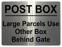 498 POST BOX Metal Aluminium Plaque Sign Door House Office Gate Letters Parcels