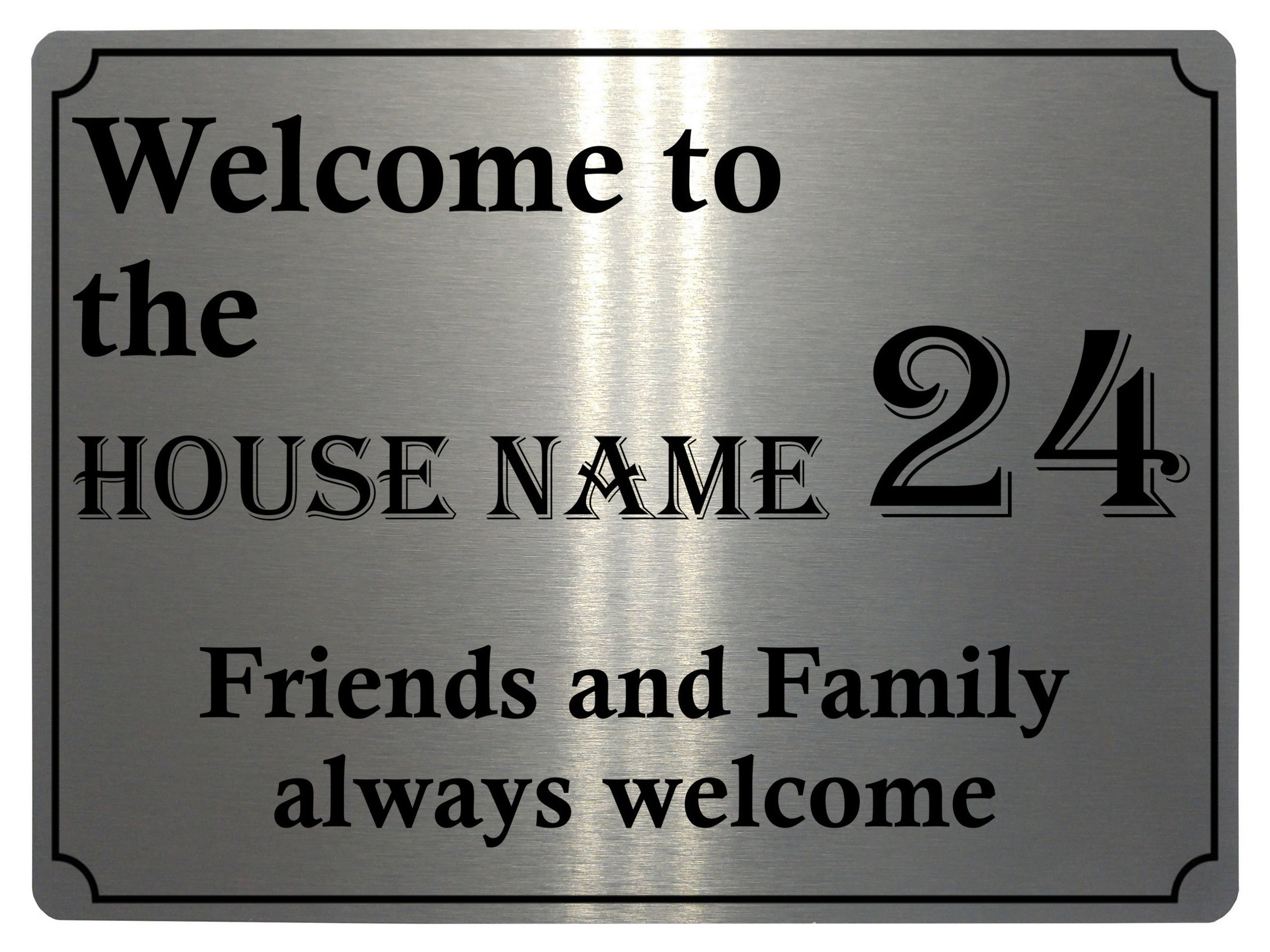 523 Custom Personalised Name Number Address House Metal Aluminium Sign Plaque Door Wall