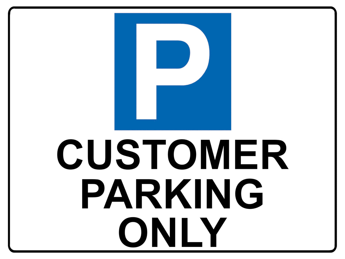663 CUSTOMER PARKING ONLY Metal Aluminium Door Wall Gate Sign Plaque Office Shop