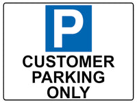 663 CUSTOMER PARKING ONLY Metal Aluminium Door Wall Gate Sign Plaque Office Shop