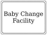 1297 Baby Change Facility Toilet Metal Aluminium Plaque Sign For Door, Shop