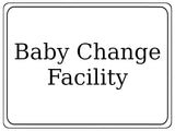 1297 Baby Change Facility Toilet Metal Aluminium Plaque Sign For Door, Shop