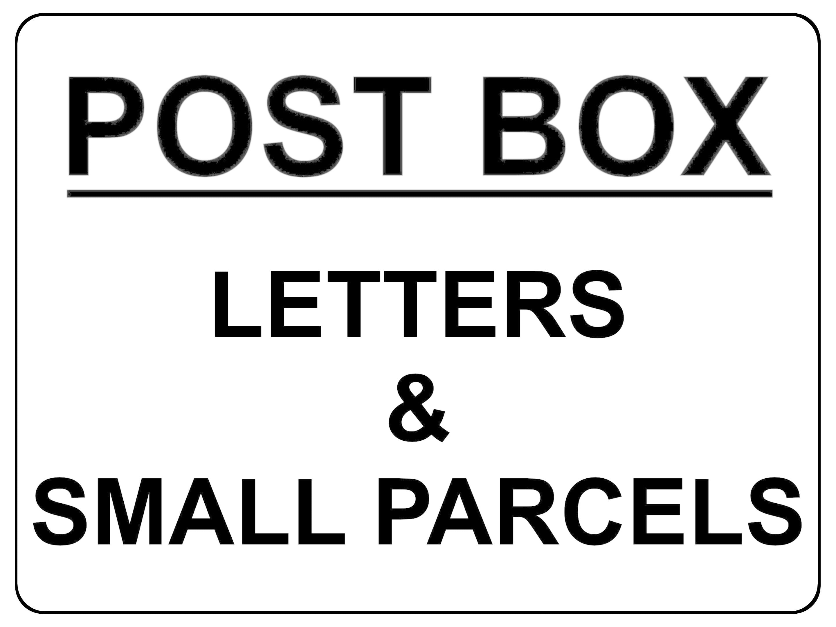 831 POST BOX LETTERS & SMALL PARCELS Metal Aluminium Plaque Sign House Gate Door