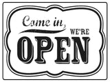 613 Come in WE'RE OPEN Metal Aluminium Plaque Sign For Door Office Shop Bar Pab