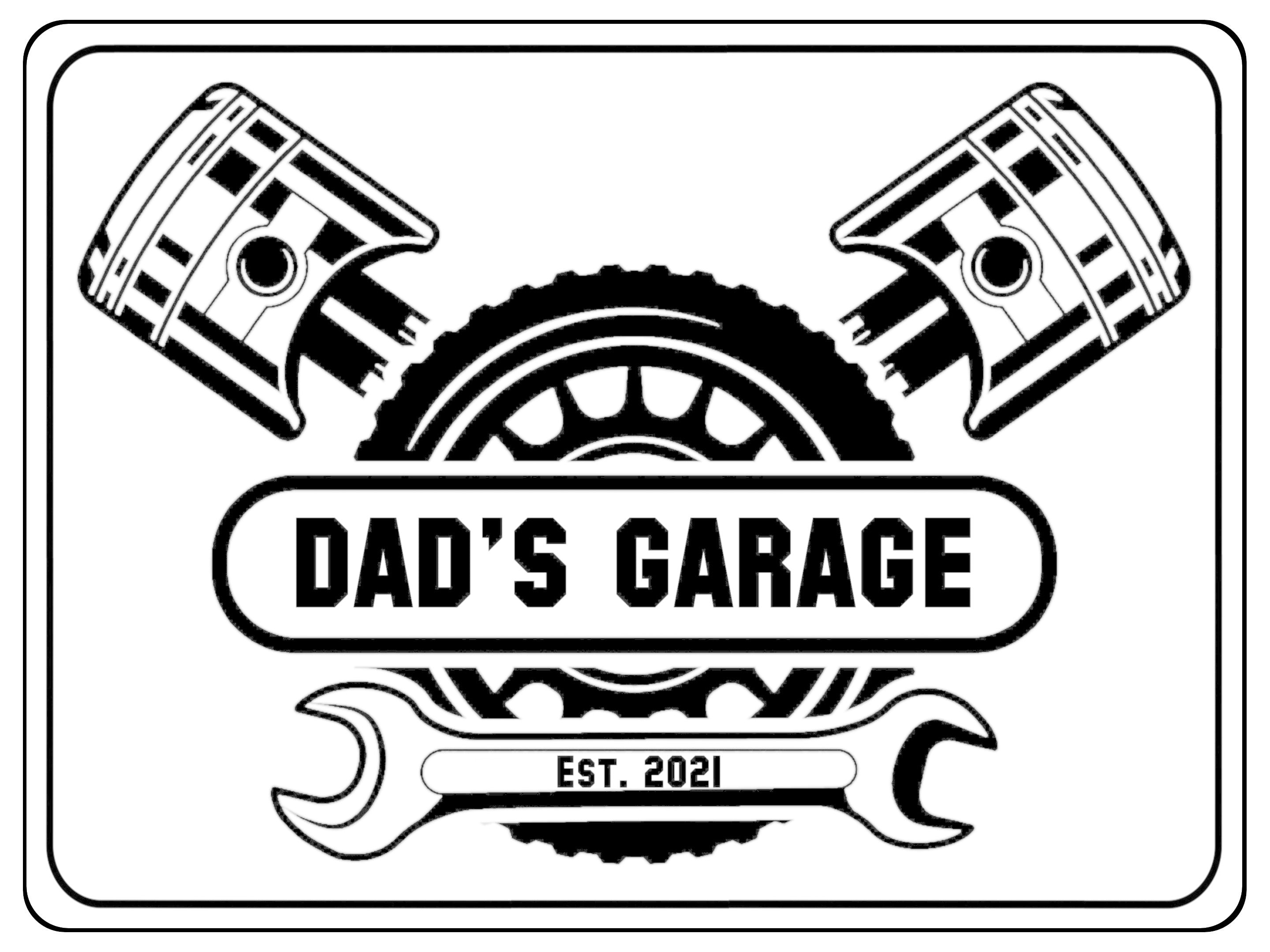 696 Custom Personalised DAD'S GARAGE Car Metal Aluminium Sign Plaque Door Wall Gate