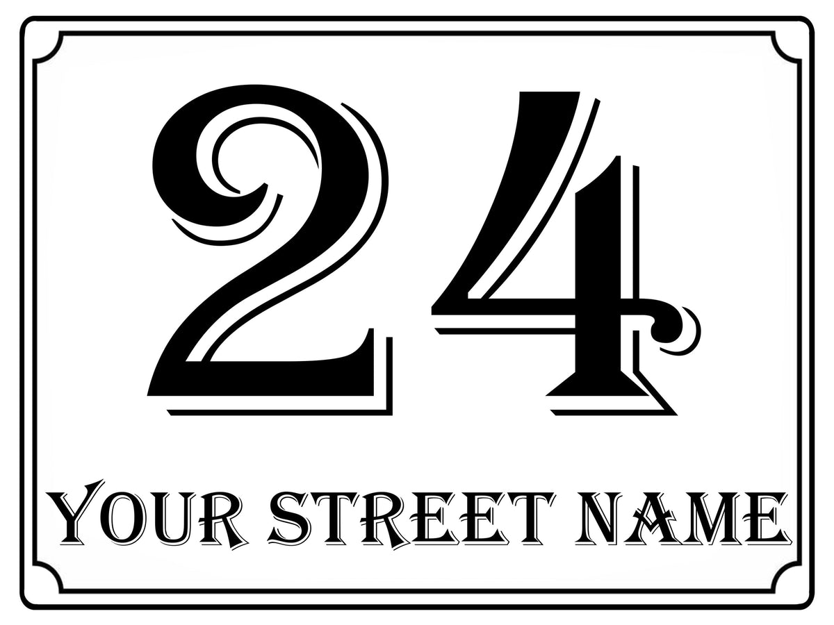 543 Custom Personalised Number Address House Metal Aluminium Sign Plaque For Door Wall
