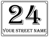 543 Custom Personalised Number Address House Metal Aluminium Sign Plaque For Door Wall