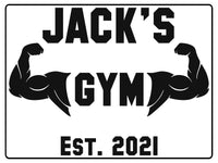 625 Custom Personalised Gym Name Metal Aluminium Sign Plaque Fitness Door Wall