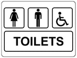 1294 TOILETS Women Men Disabled Metal Aluminium Plaque Sign Door Shop Bar Pub