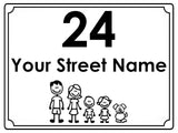 667 Personalised Address Family House Metal Aluminium Sign Plaque Door Wall Gate