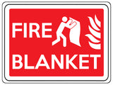 1592 FIRE BLANKET Safety Metal Aluminium Plaque Sign House Office