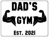 684 Custom Personalised DAD'S Gym Metal Aluminium Sign Plaque Fitness Door Wall