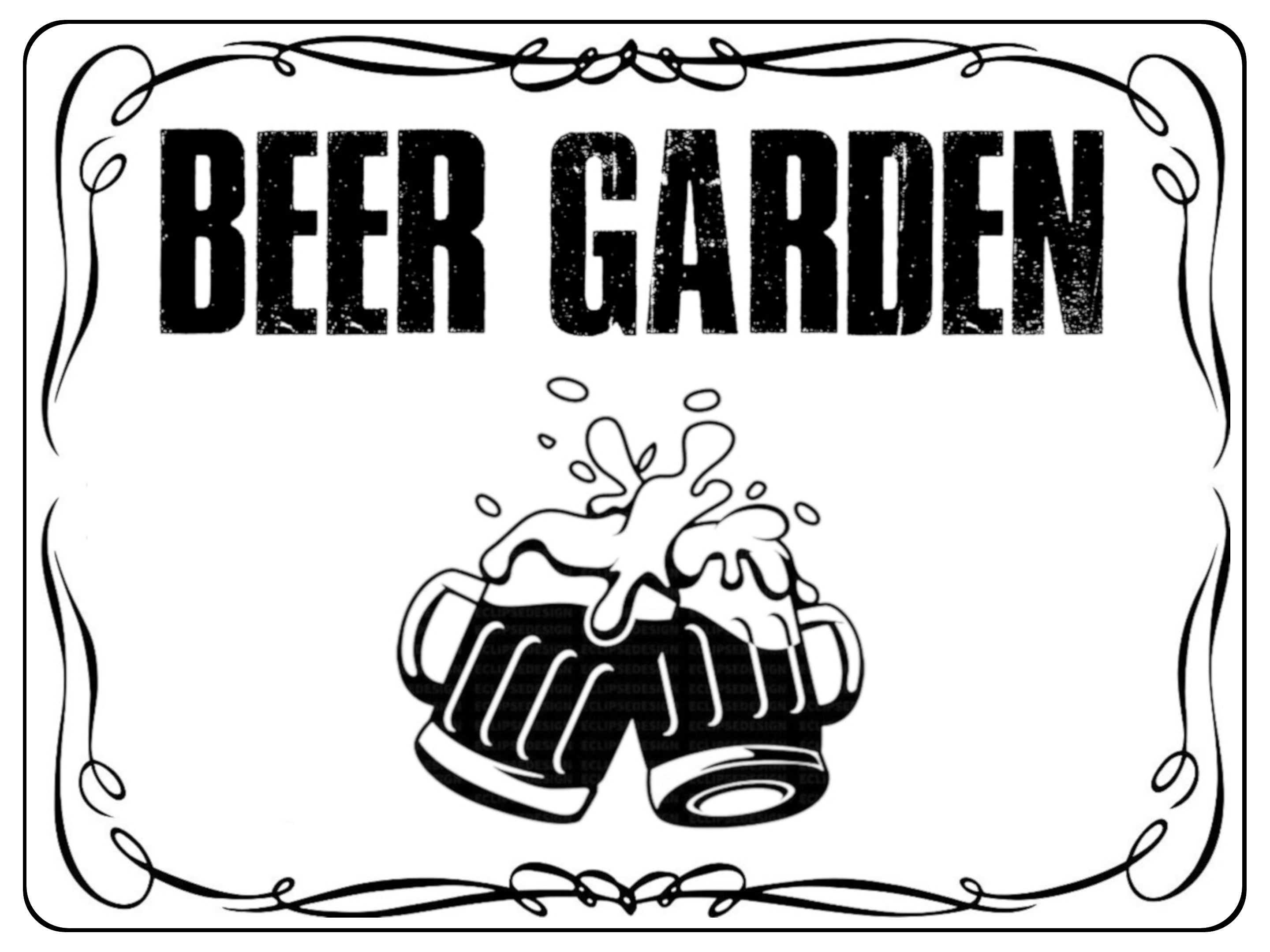 866 BEER GARDEN Metal Aluminium Sign Plaque Door Wall Gate House Bar Pub Shed