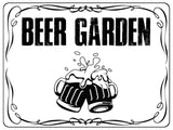 866 BEER GARDEN Metal Aluminium Sign Plaque Door Wall Gate House Bar Pub Shed