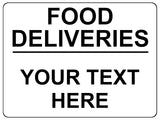 689 Custom Personalised Text FOOD DELIVERIES Metal Aluminium Sign Plaque House Office Door Gate