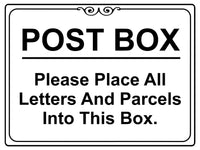 915 POST BOX Metal Aluminium Plaque Sign For Front Door House Office Gate Letters Parcels