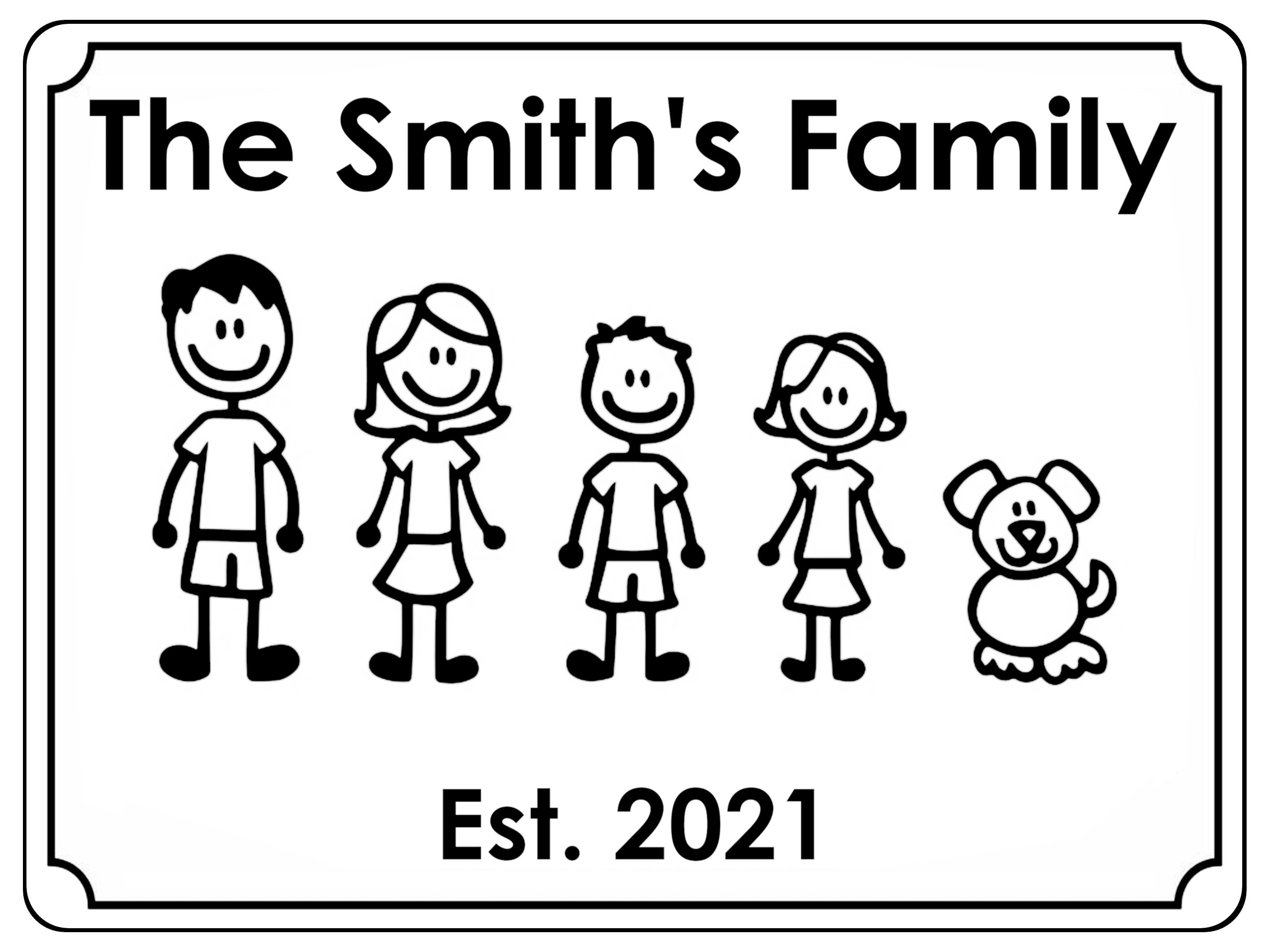 669 Custom Personalised Family Name House Metal Aluminium Sign Plaque Door Wall Gate
